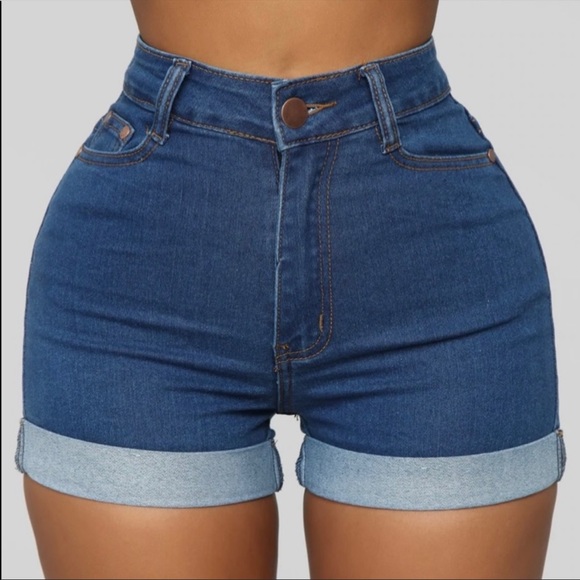 Fashion Nova Pants - Fashion Nova Carter medium wash jean high waist shorts